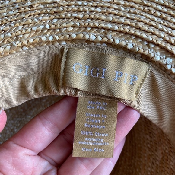 Gigi Pip Women’s Isla Fedora Straw Hat - Picture 8 of 8